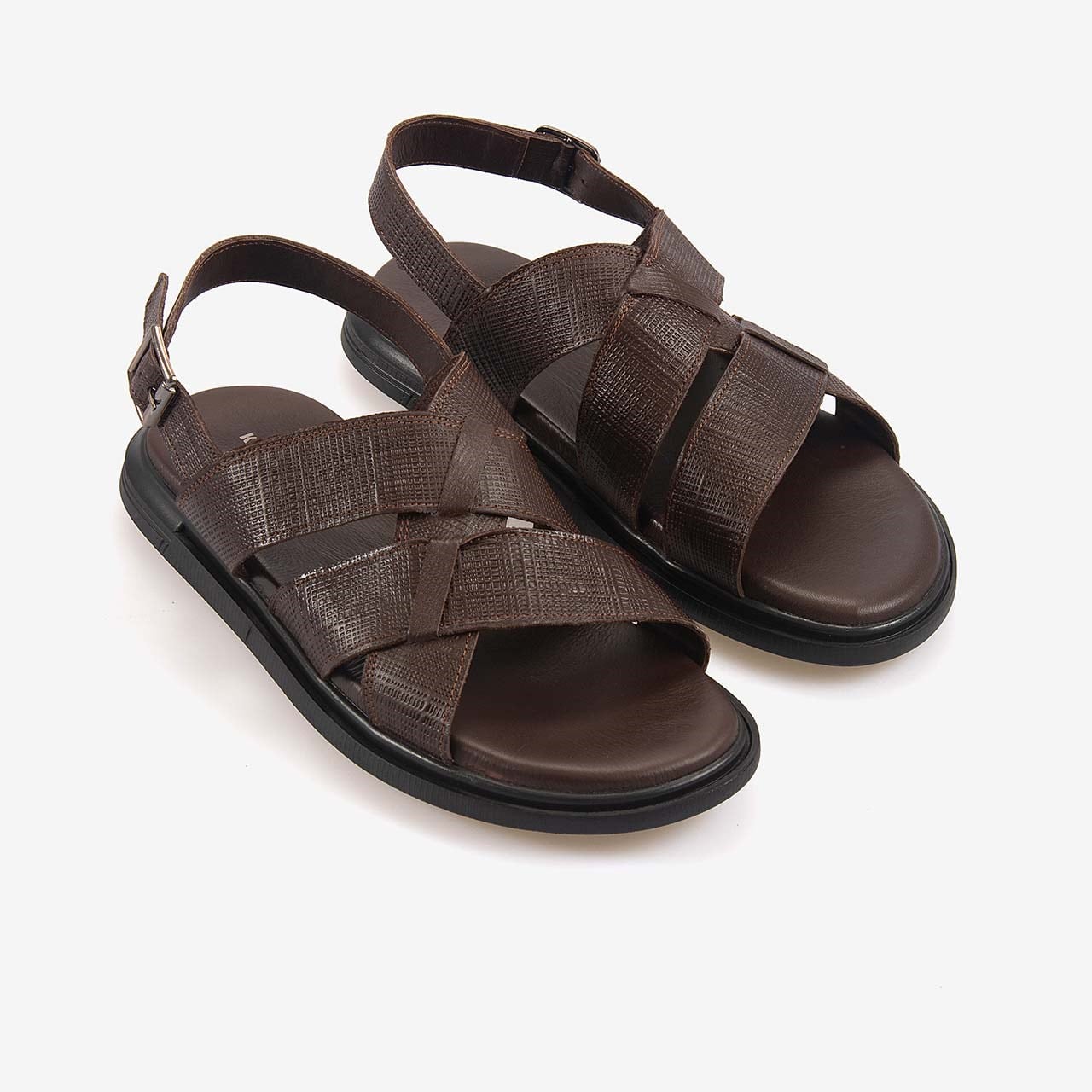Kemal Tanca Erkek Kauçuk Tabanlı Şık Tasarım Comfort Günlük Çapraz Bantlı Sandalet 560