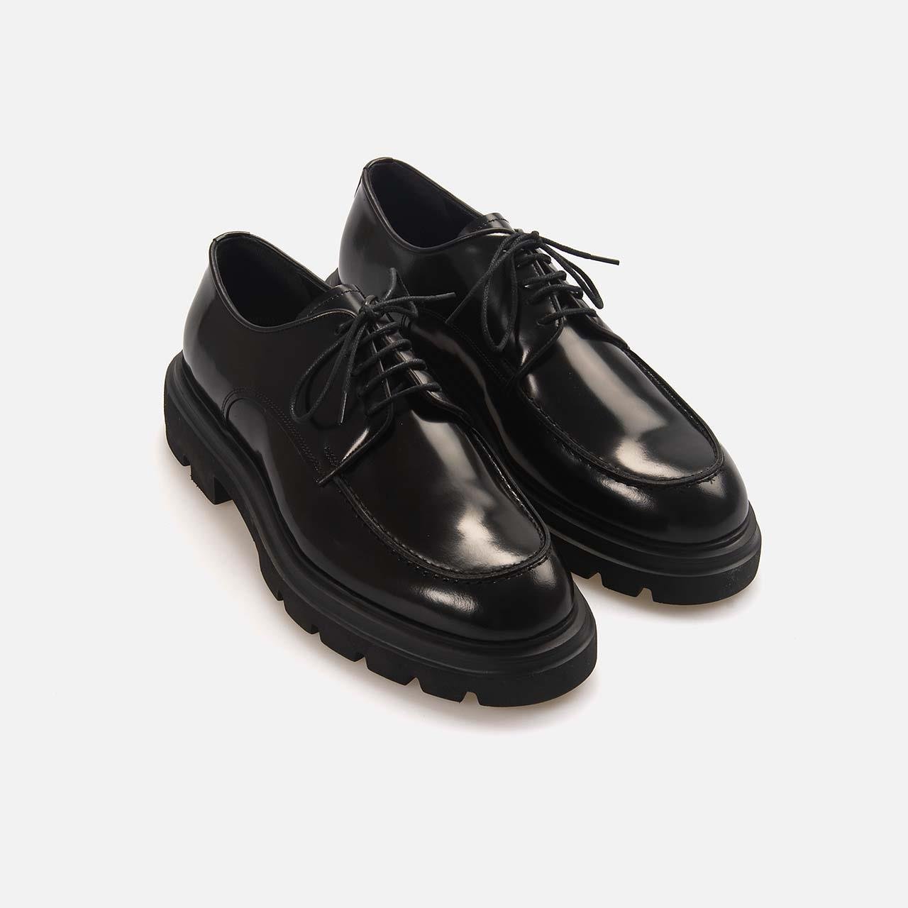 Kemal Tanca Erkek Hakiki Deri Eva Taban Siyah Klasik Ayakkabı