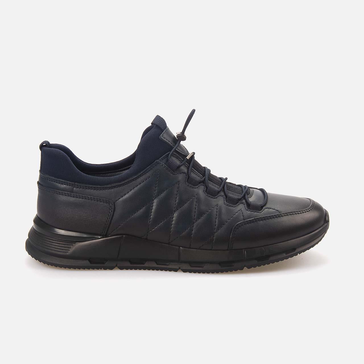 Kemal Tanca Erkek Hakiki Deri Kauçuk Taban Lacivert Spor & Sneaker Ayakkabı