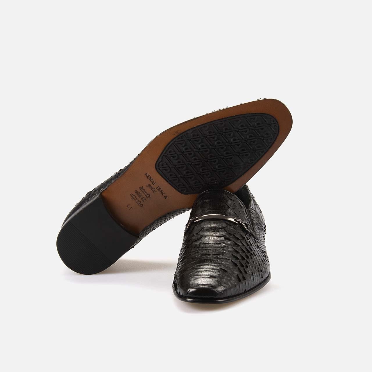 Kemal Tanca Gold Erkek Hakiki Deri Enjeksiyon Kösele Taban Siyah Klasik Ayakkabı