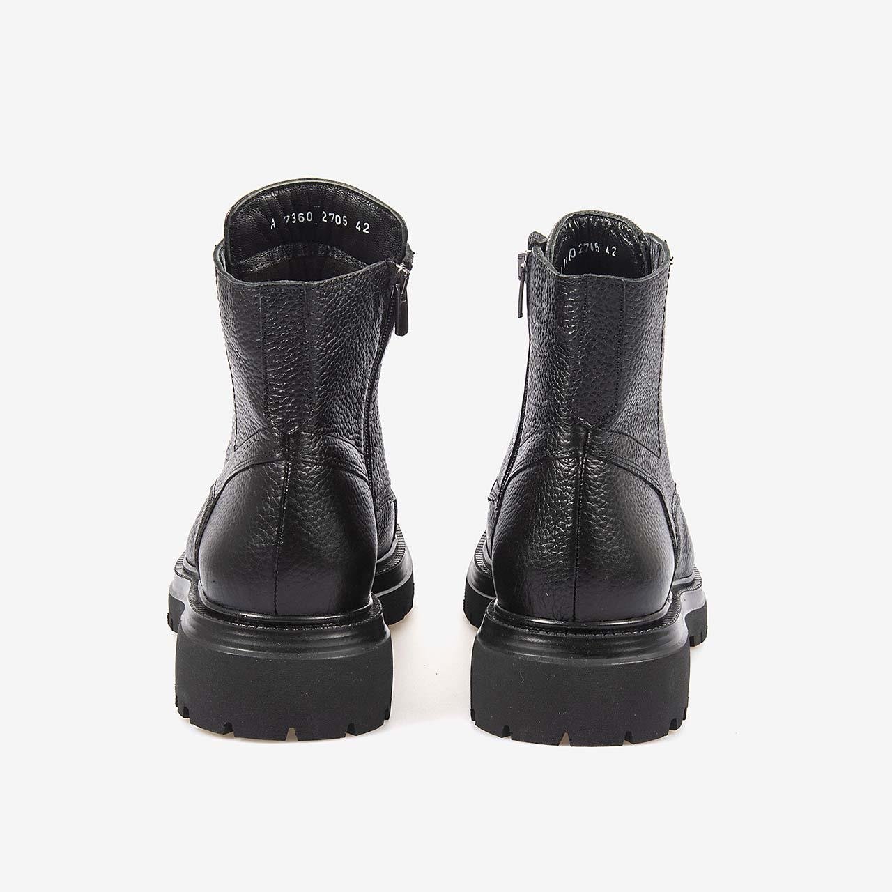 Kemal Tanca Hakiki Deri Erkek Siyah Bot A7360