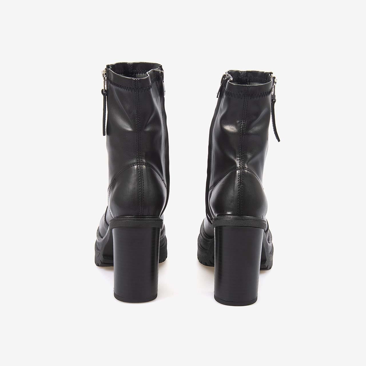 Kemal Tanca Hakiki Deri Kadın Topuklu Bot 7009