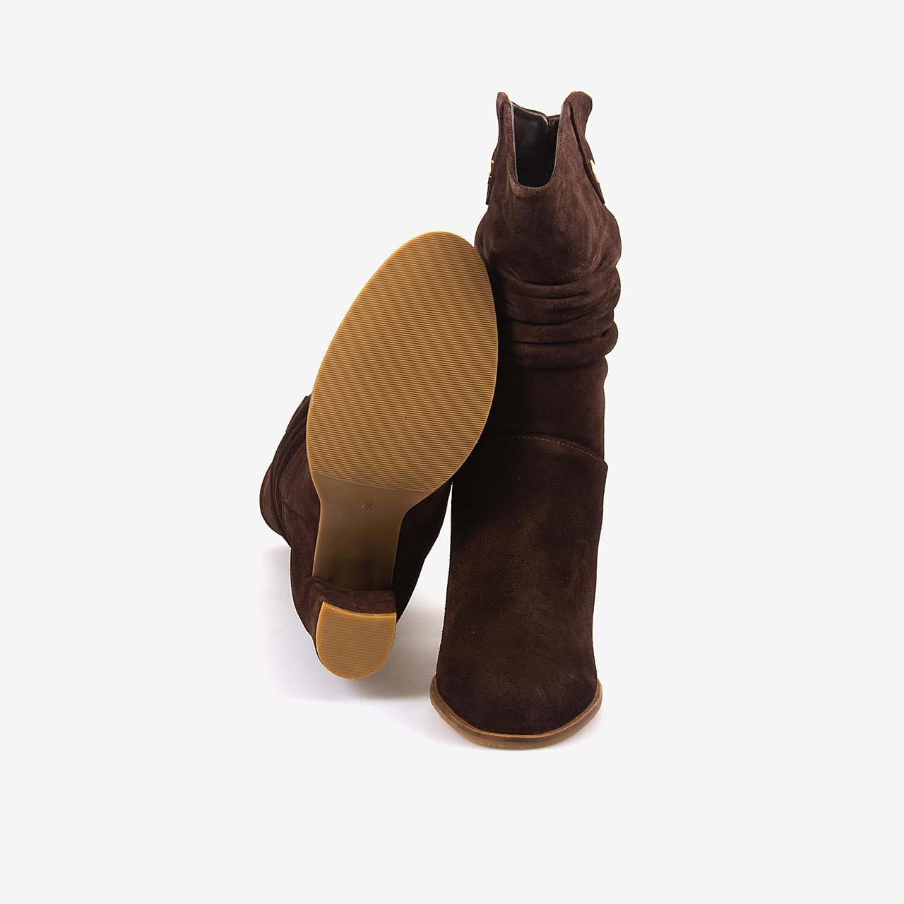 Kemal Tanca  Hakiki Deri Süet Kadın Çizme 25-100670K