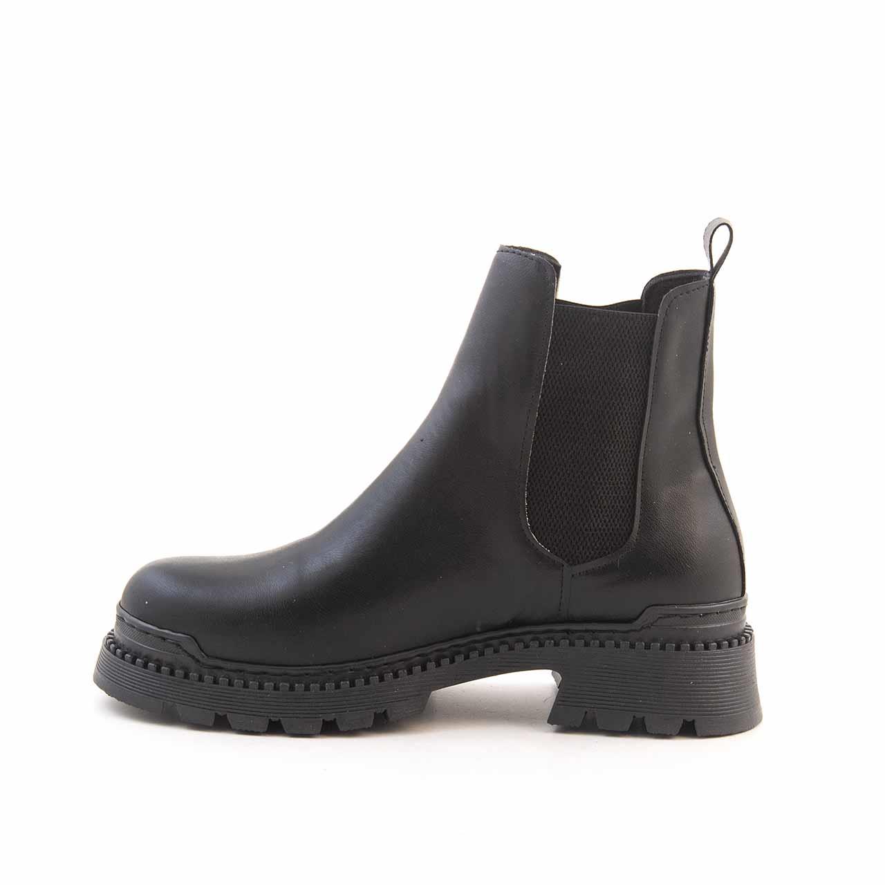 Kemal Tanca Kadın Hakiki Deri Poli Taban Siyah Günlük Bot