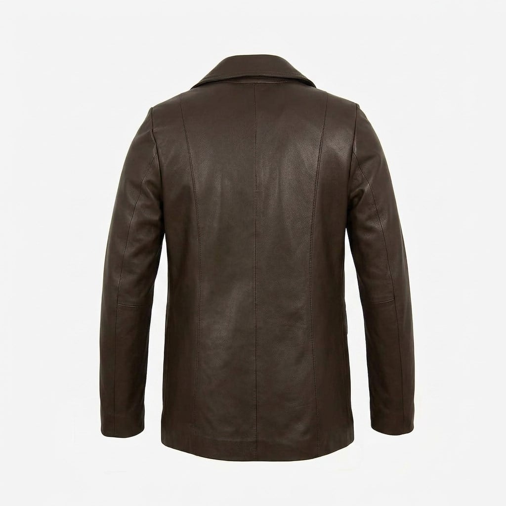 Kemal Tanca Kadın Ceket Yaka Çift Cepli Comfort Kahverengi Hakiki Deri Mont Blazer Ceket BO-1942