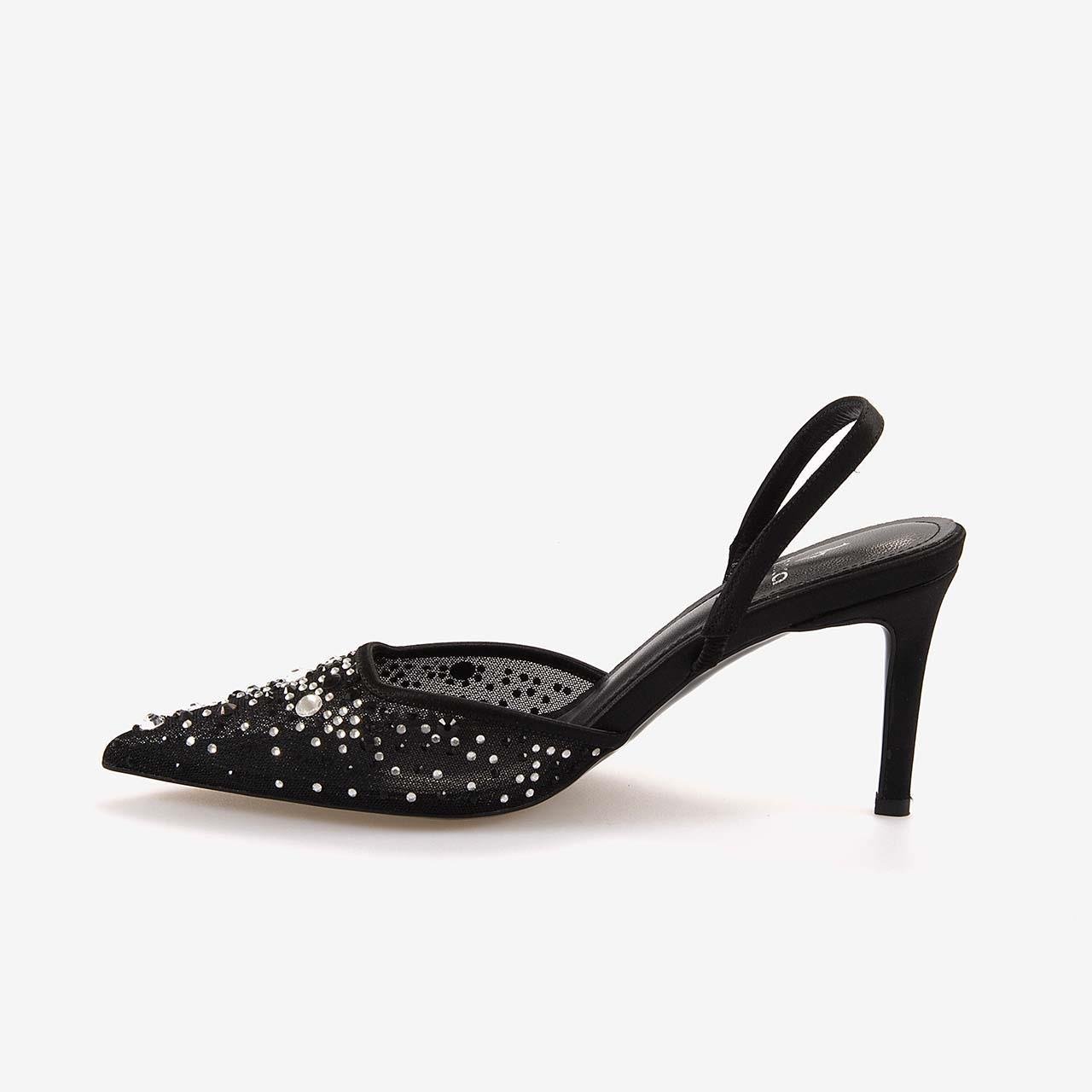 Kemal Tanca Kadın Gece & Abiye Siyah File Ayakkabı