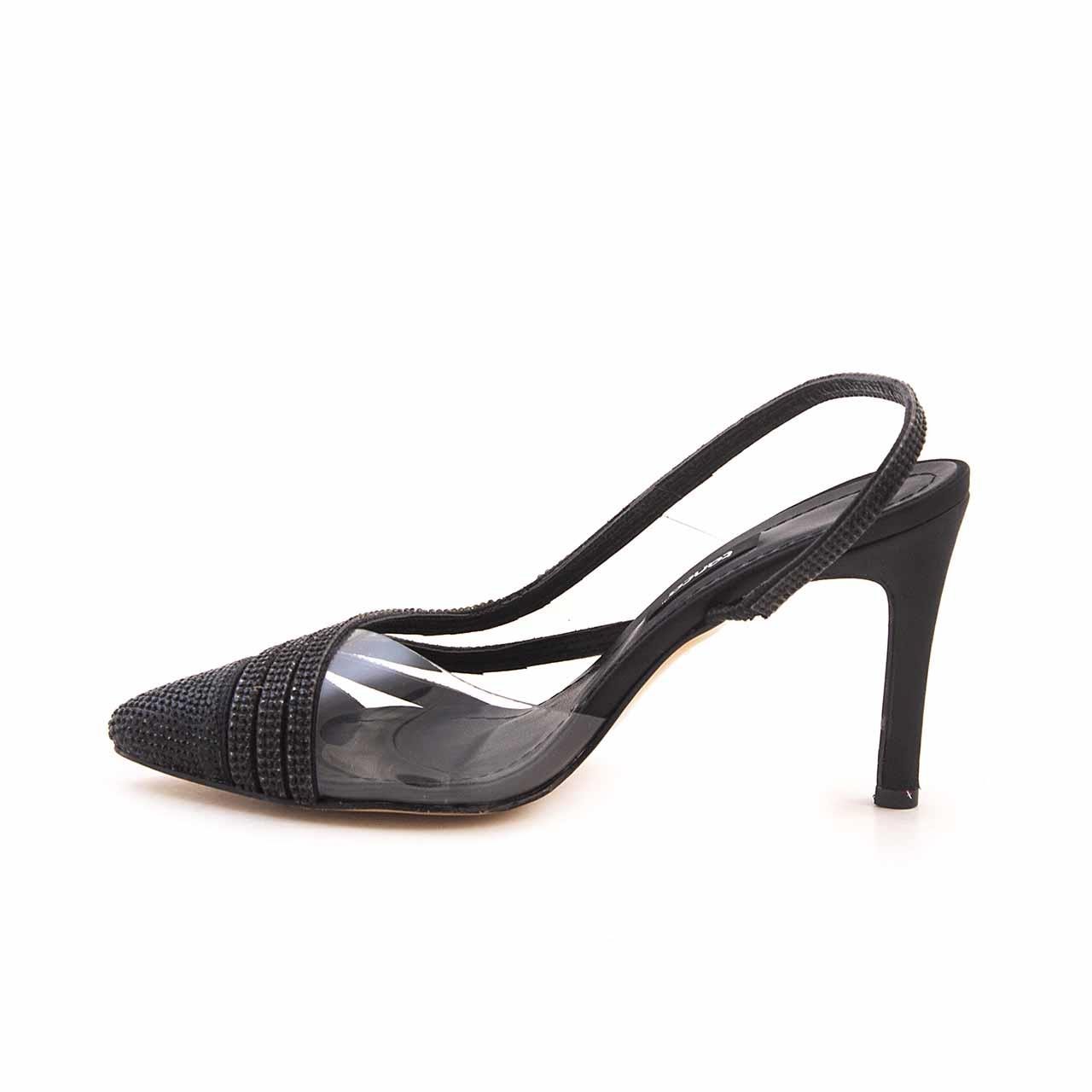 Kemal Tanca Kadın Vegan Microlight Taban Siyah Gece & Abiye Ayakkabı