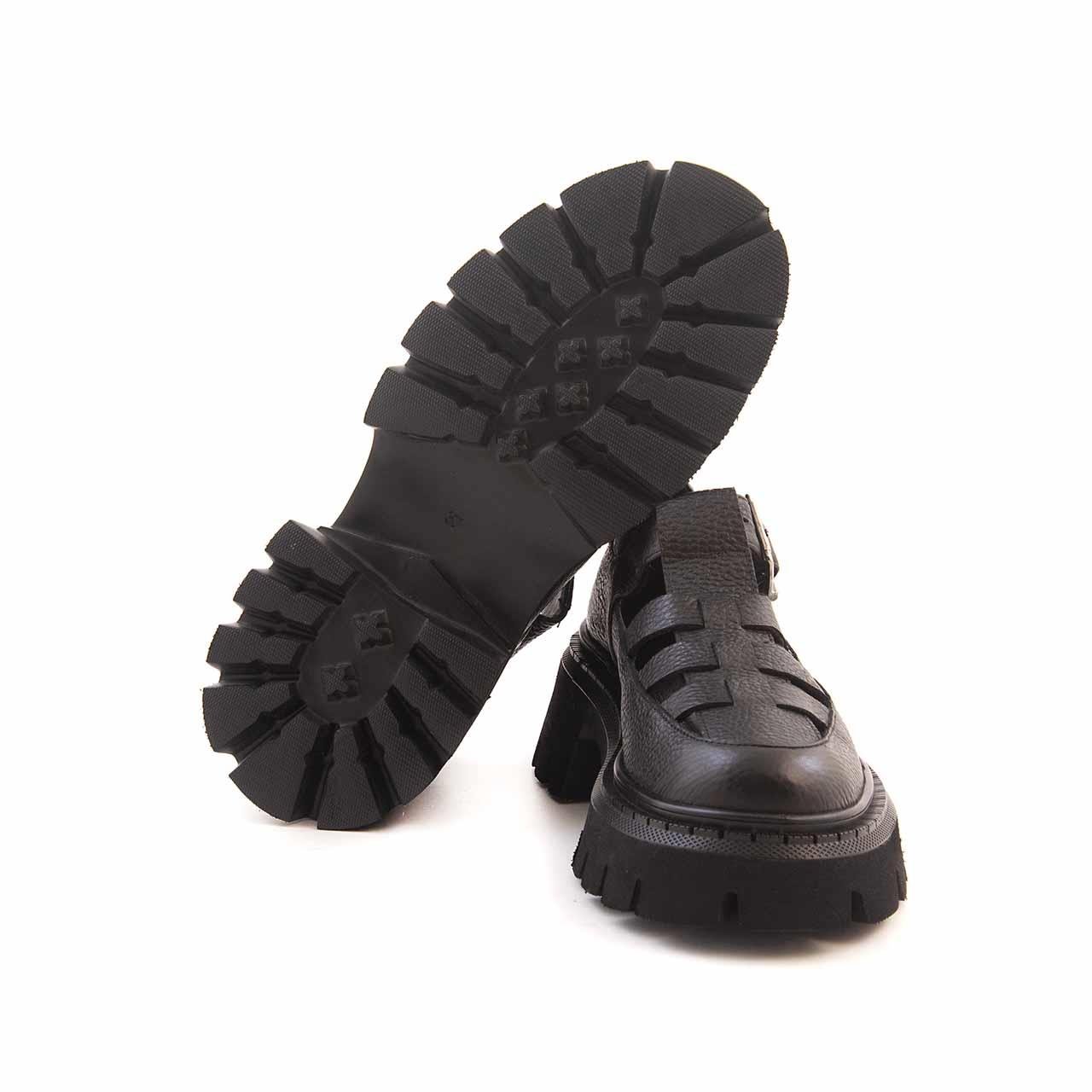 Kemal Tanca Kadın Hakiki Deri Eva Taban Siyah Günlük Ayakkabı