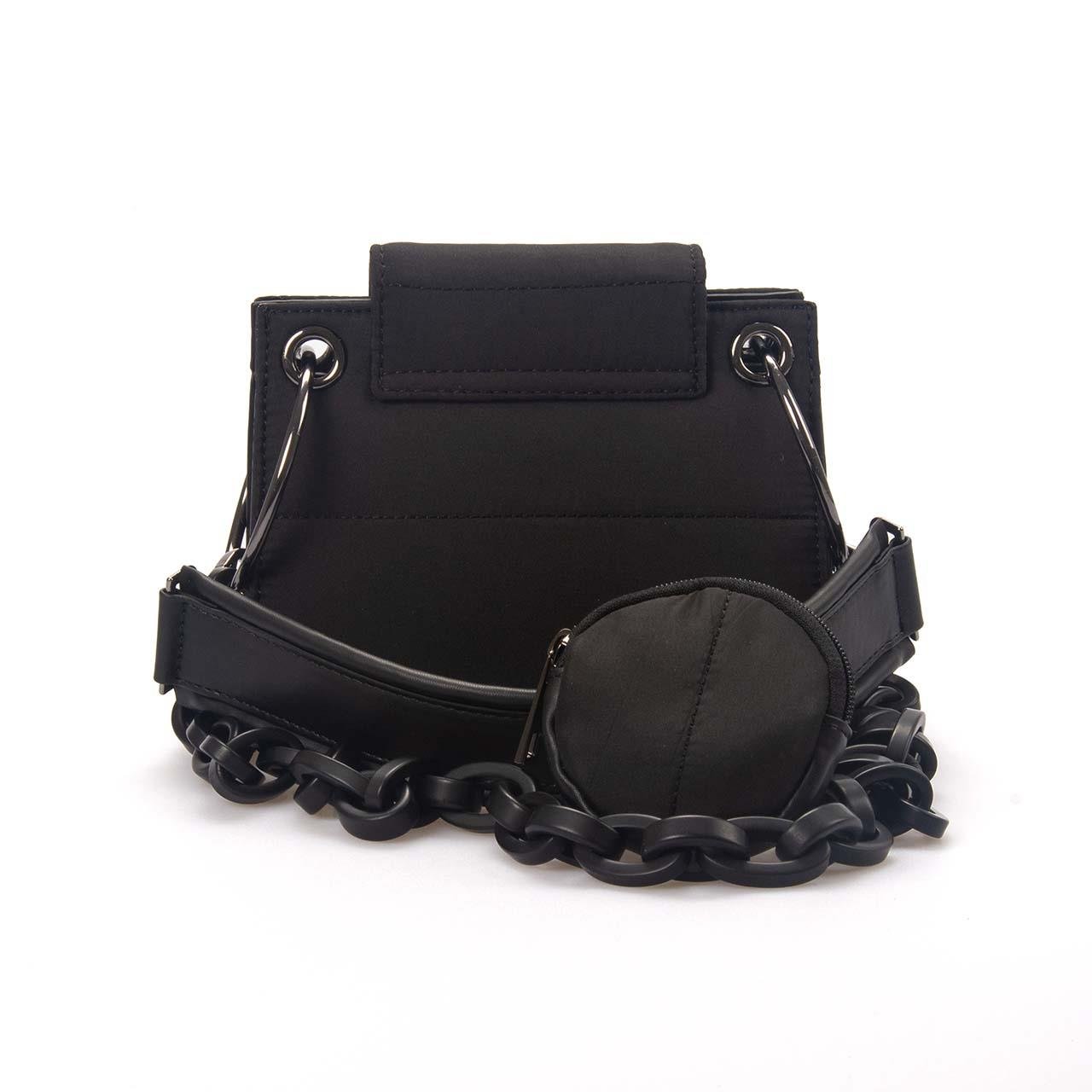 Kemal Tanca Kadın Kumaş Siyah Omuz Çantası 