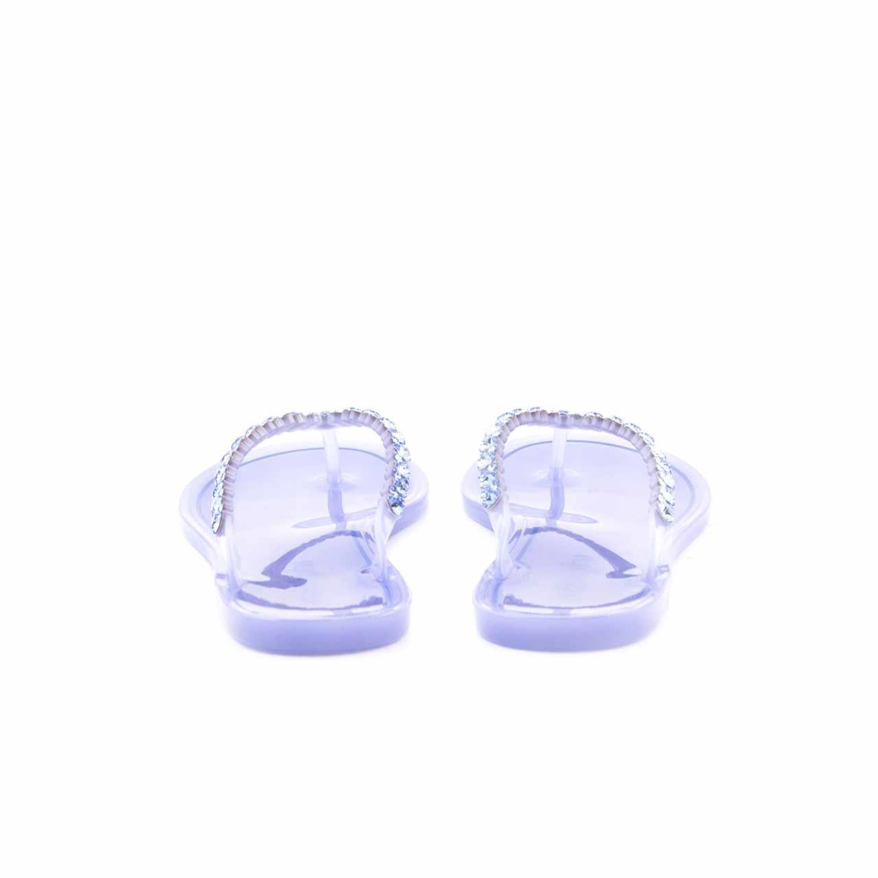 Menghi Kadın Pvc Pvc Taban Fleur Bleu Terlik Terlik
