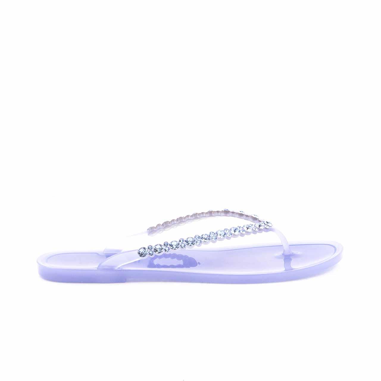 Menghi Kadın Pvc Pvc Taban Fleur Bleu Terlik Terlik