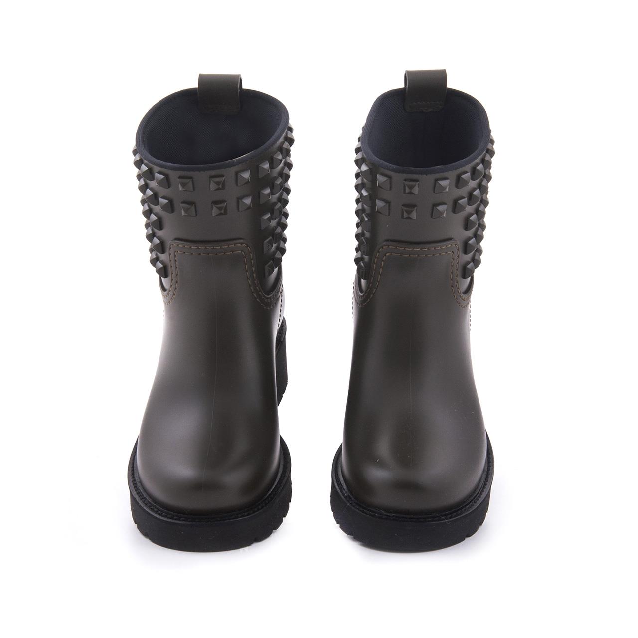 Menghi Kadın Vegan Kauçuk Taban Haki Yağmur Botu 