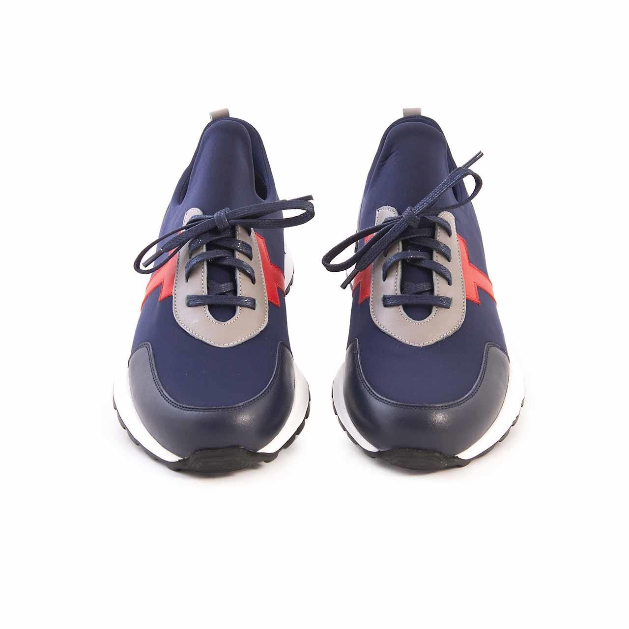 Mocassini Erkek Hakiki Deri Eva Taban Lacivert-Gri-Kırmızı Spor & Sneaker Ayakkabı