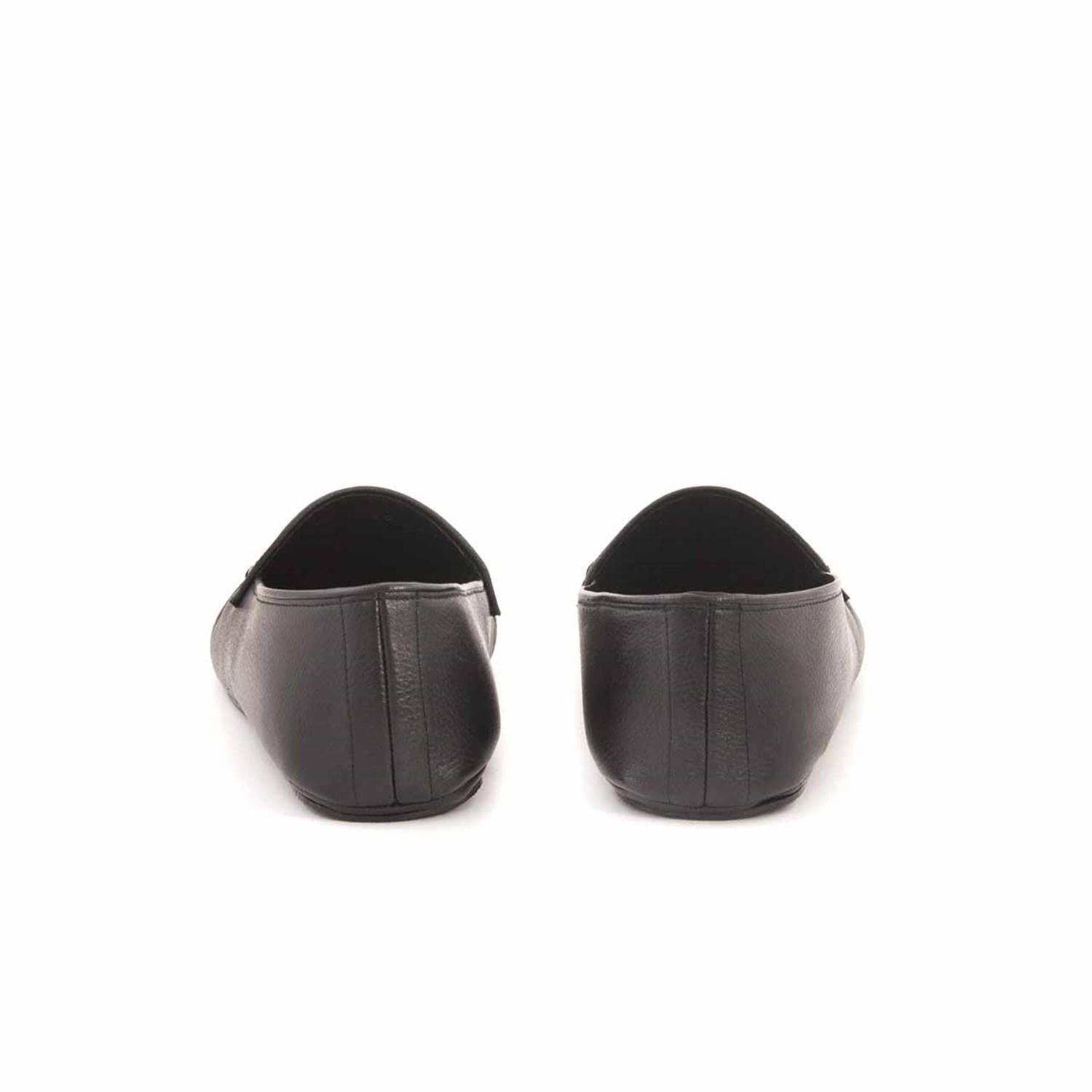 Mocassini Erkek Hakiki Deri Kauçuk Taban Siyah Terlik Terlik