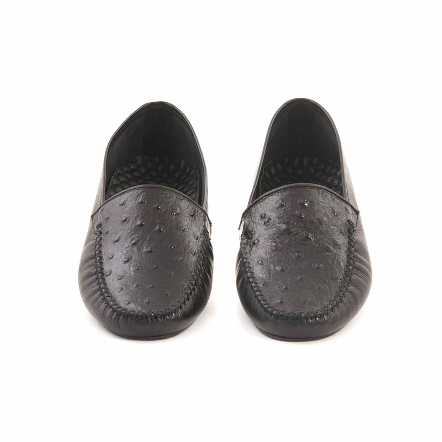 Mocassini Erkek Hakiki Deri Kauçuk Taban Siyah Terlik Terlik