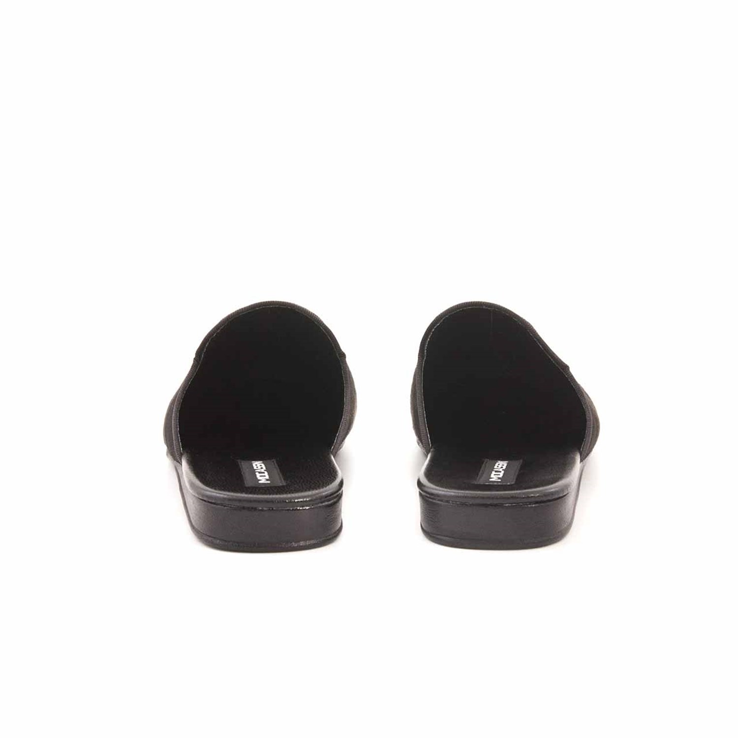 Mocassini Erkek Hakiki Deri Kauçuk Taban Siyah Terlik Terlik