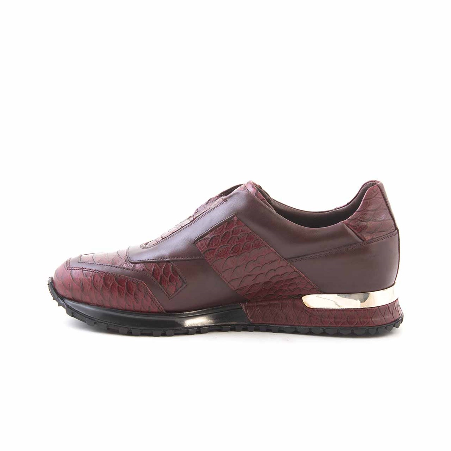 Mocassini Erkek Hakiki Deri Kauçuk Taban Bordo Spor & Sneaker Ayakkabı