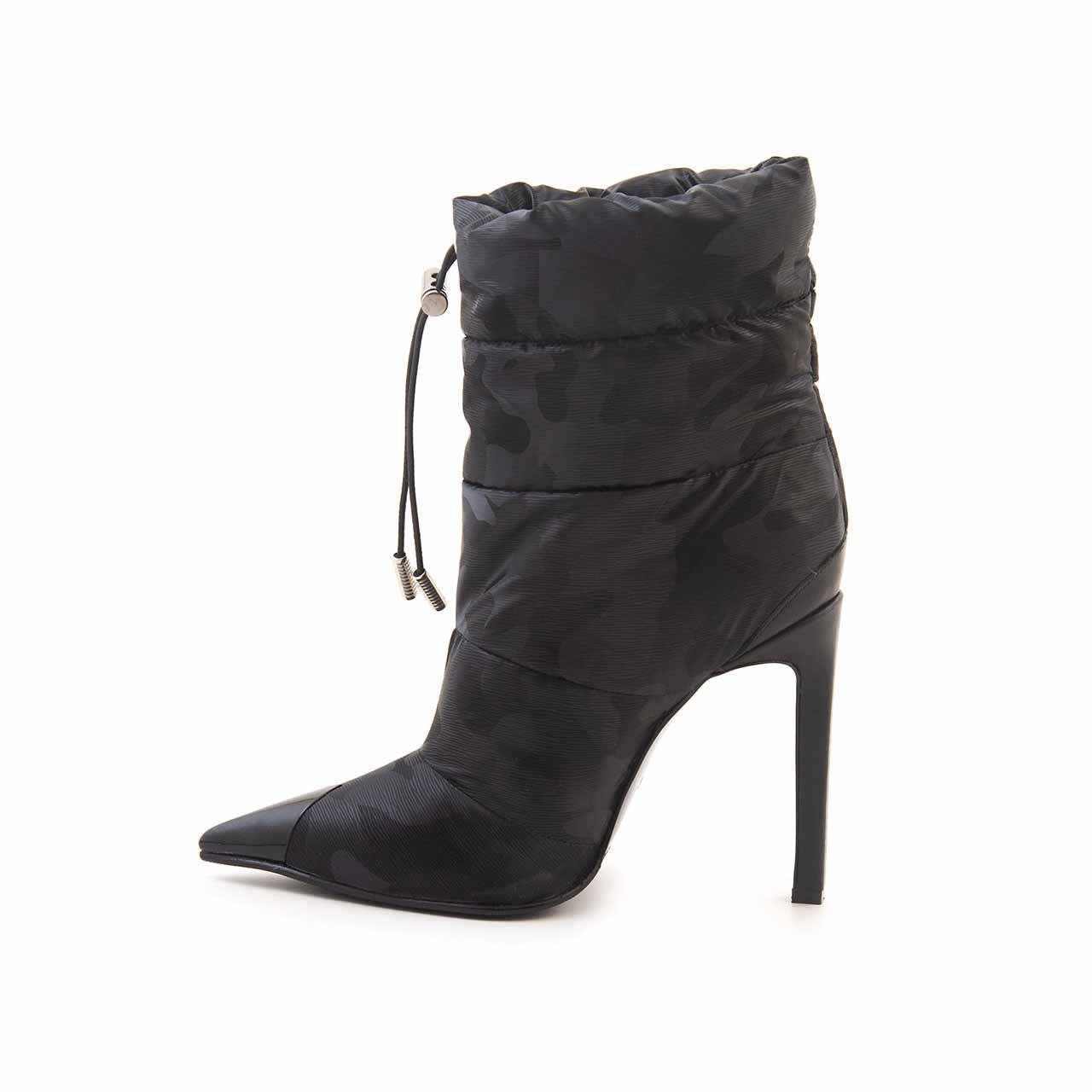 Mocassini Kadın Hakiki Deri Eva Taban Siyah Kamuflaj Günlük Bot