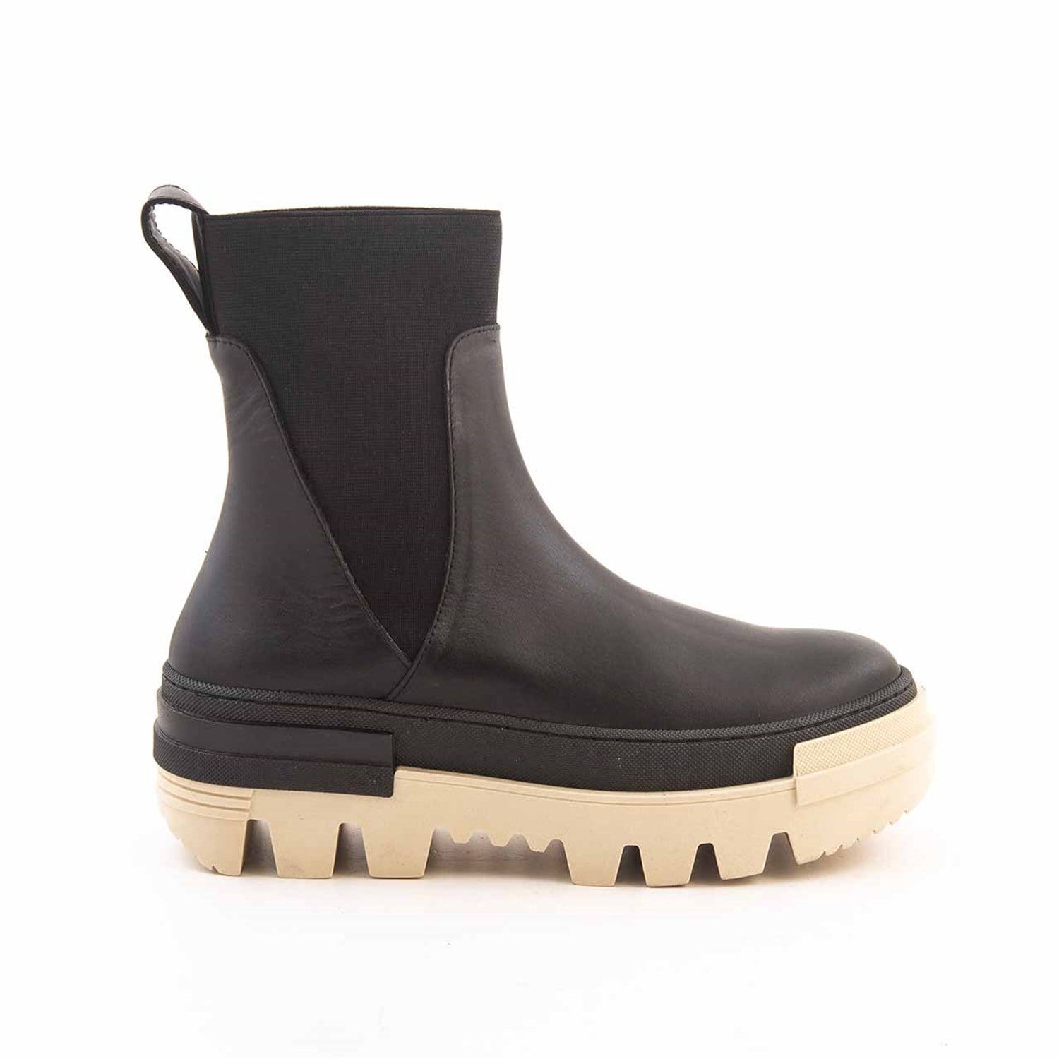 Mocassini Kadın Hakiki Deri Kauçuk Taban Siyah Günlük Bot