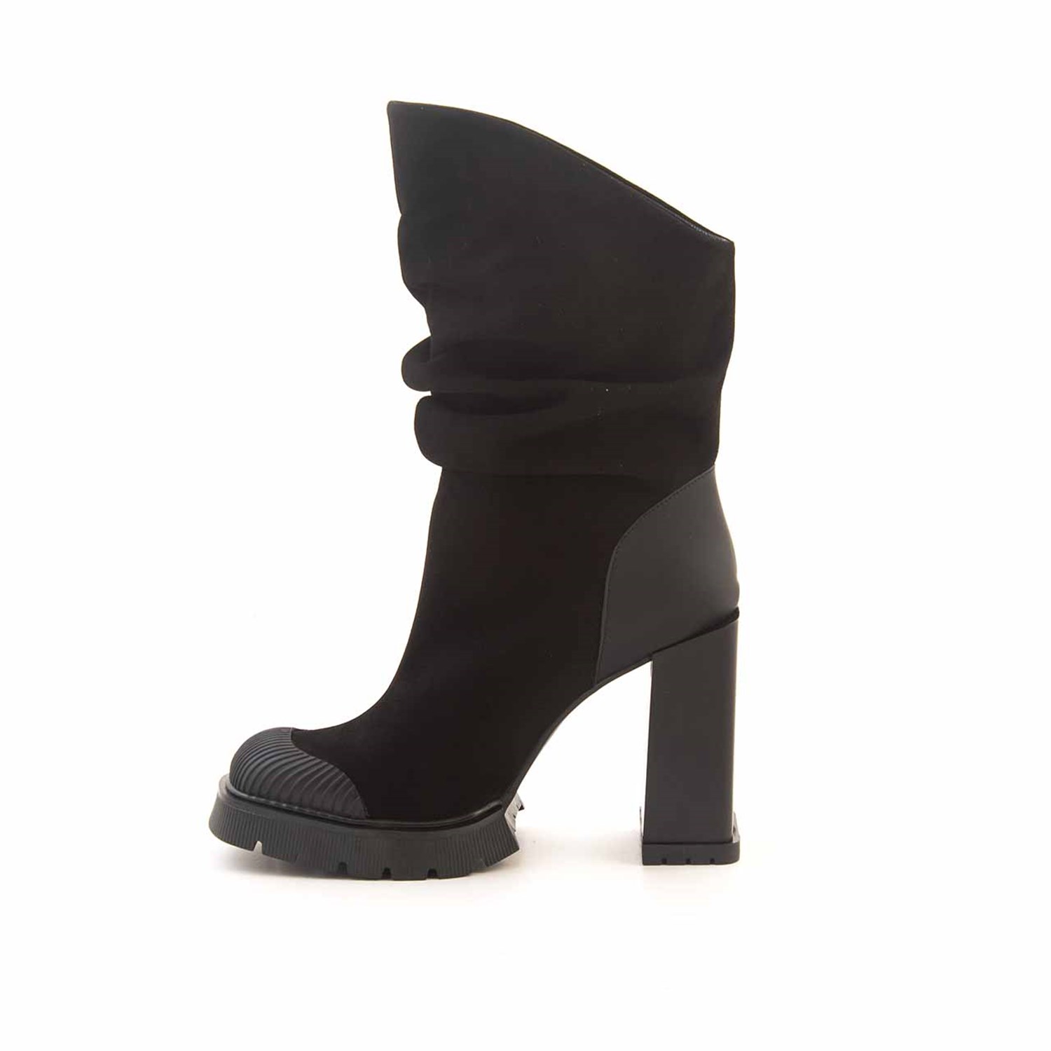 Mocassini Kadın Hakiki Deri Eva Taban Siyah Süet Günlük Bot