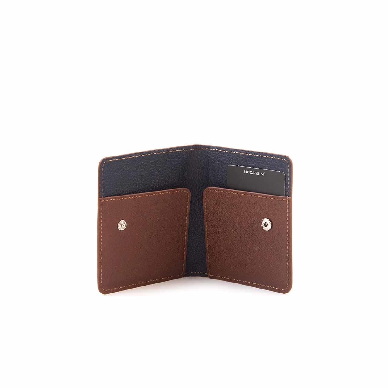 Mocassini Erkek Hakiki Deri Fındık-Lacivert Cüzdan Cüzdan