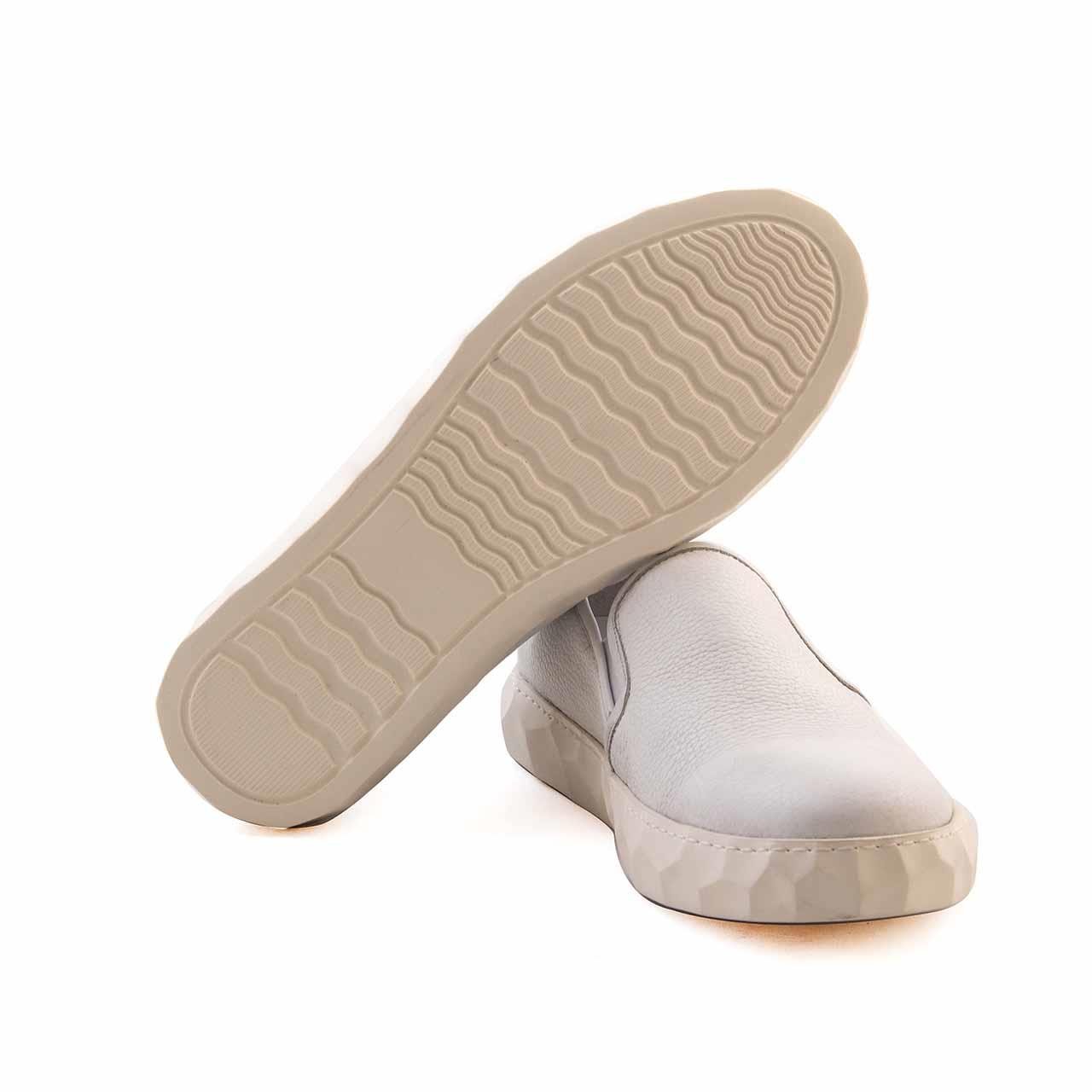 Mocassini Erkek Hakiki Deri Eva Taban Beyaz Günlük Ayakkabı