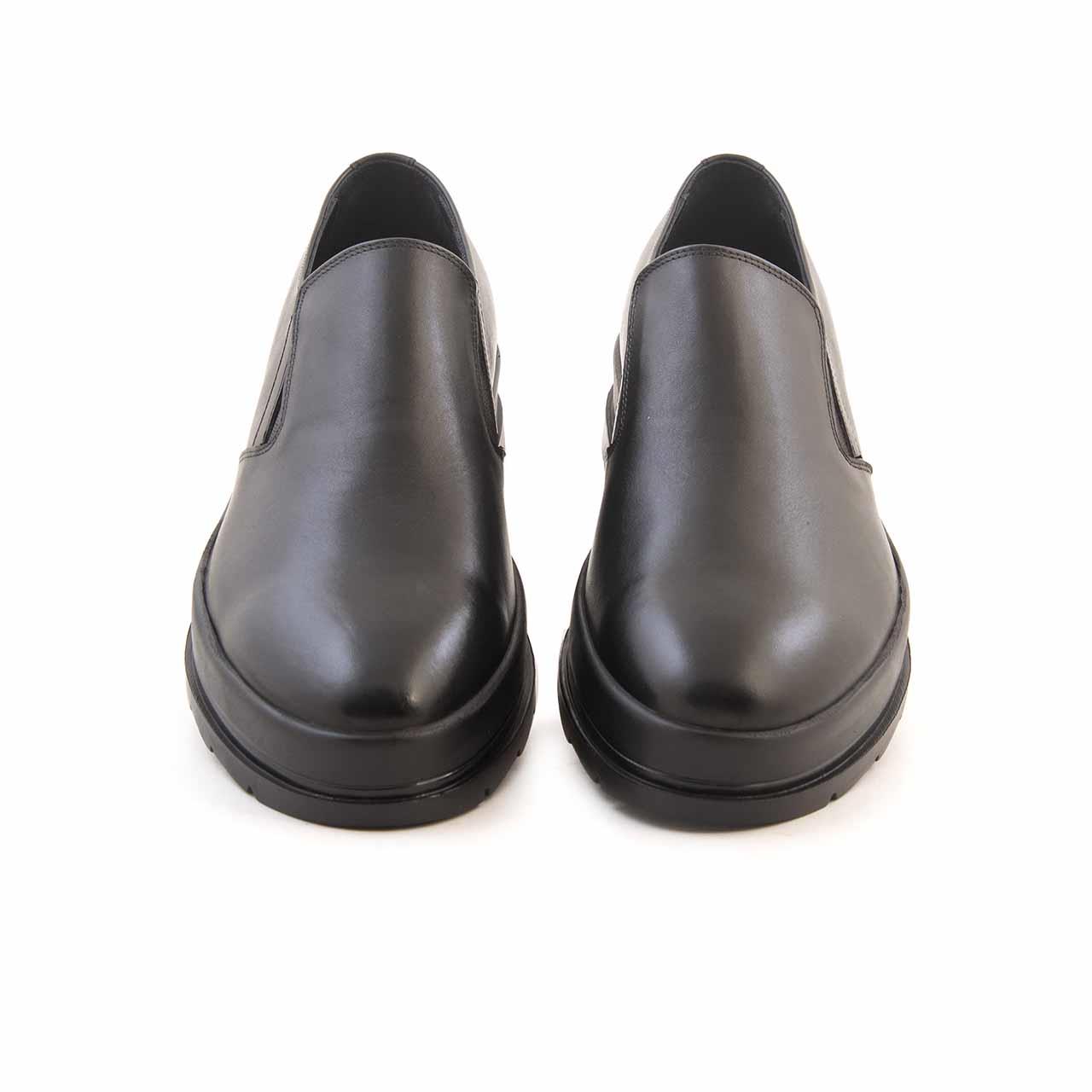 Mocassini Erkek Hakiki Deri Kauçuk Taban Siyah Günlük Ayakkabı