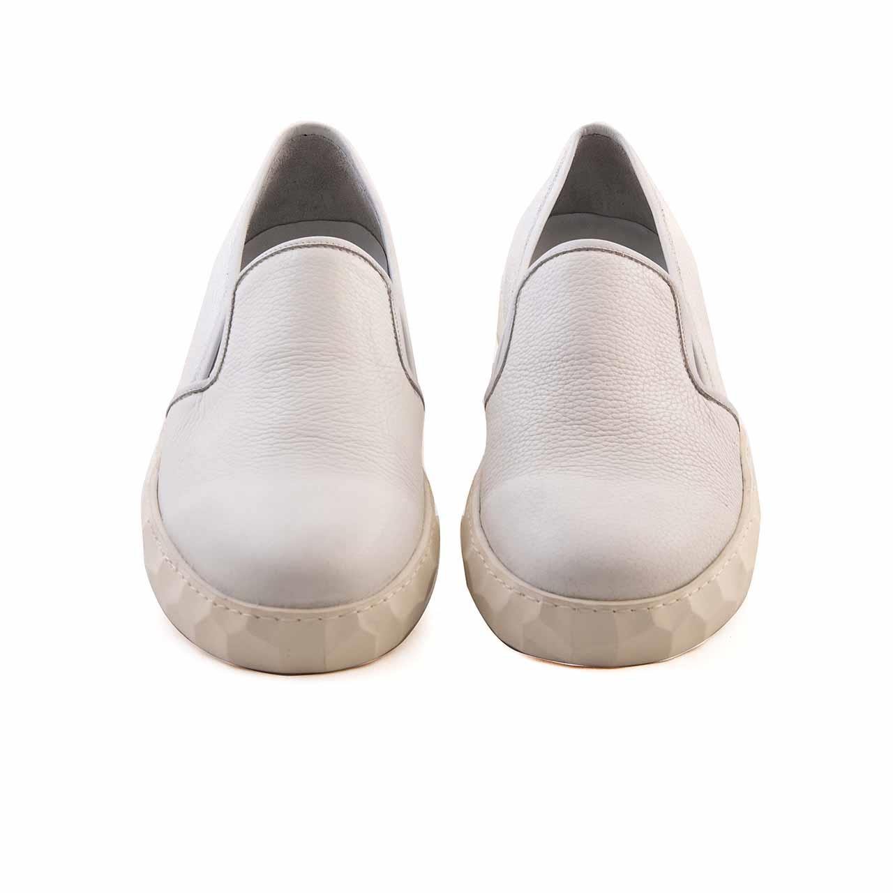 Mocassini Erkek Hakiki Deri Eva Taban Beyaz Günlük Ayakkabı