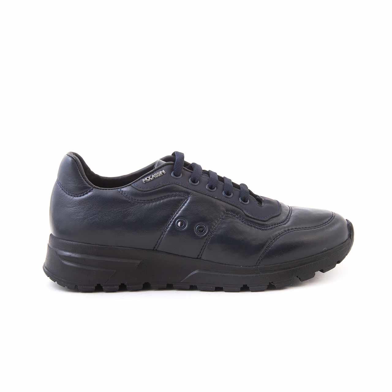 Mocassini Erkek Hakiki Deri Kauçuk Taban Lacivert Spor & Sneaker Ayakkabı