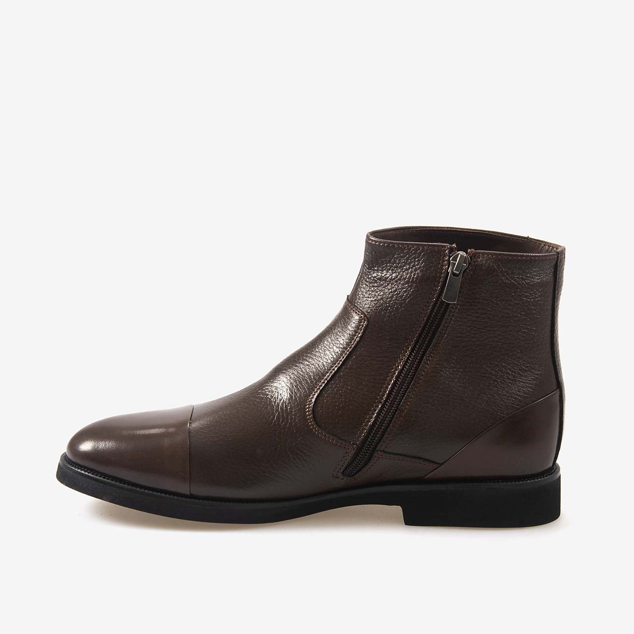 Mocassini Gold Erkek Eva Taban Fermuarlı Hakiki Deri Bot 8038