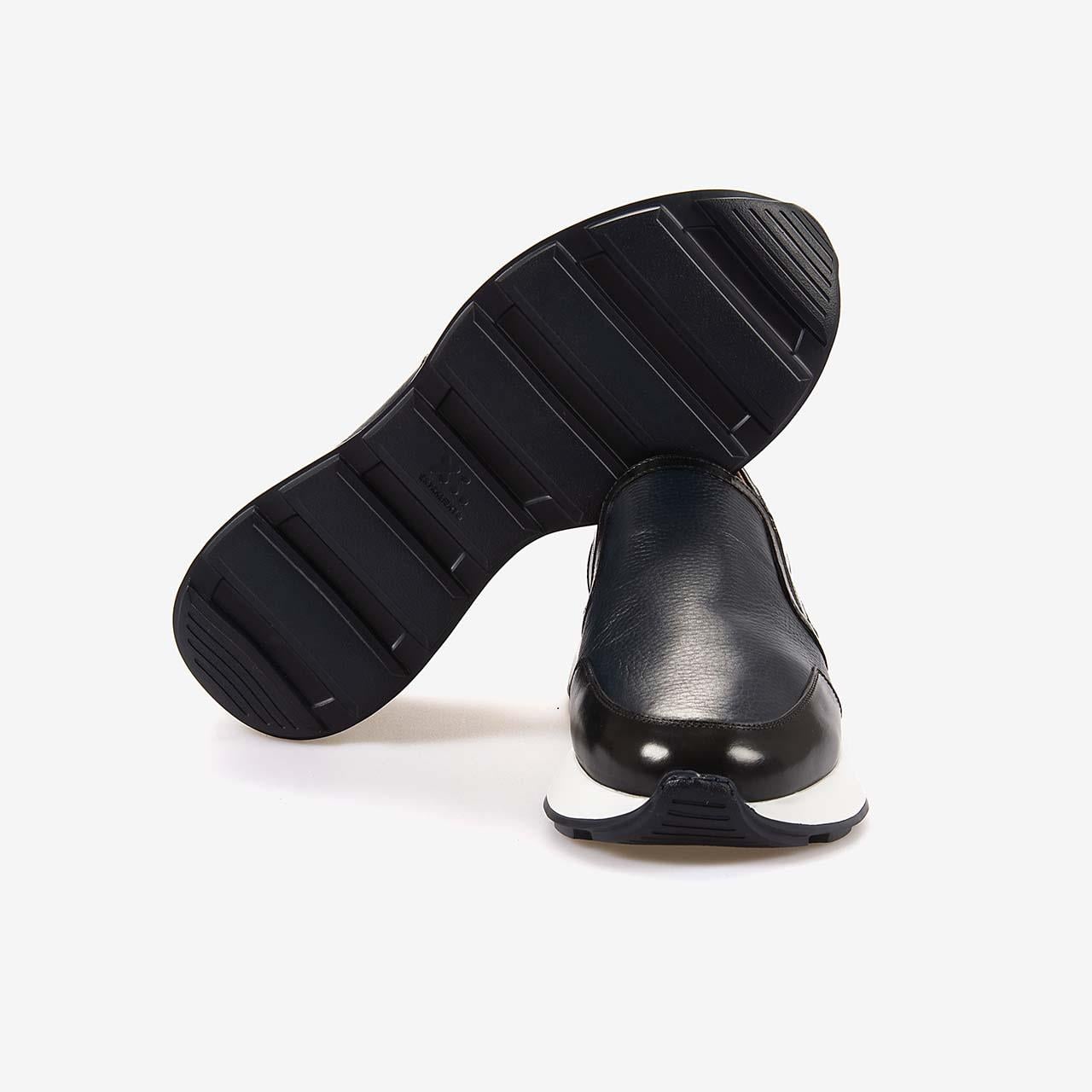 Mocassini Gold Hakiki Deri Erkek Spor & Sneaker Siyah-Lacivert Ayakkabı 73702