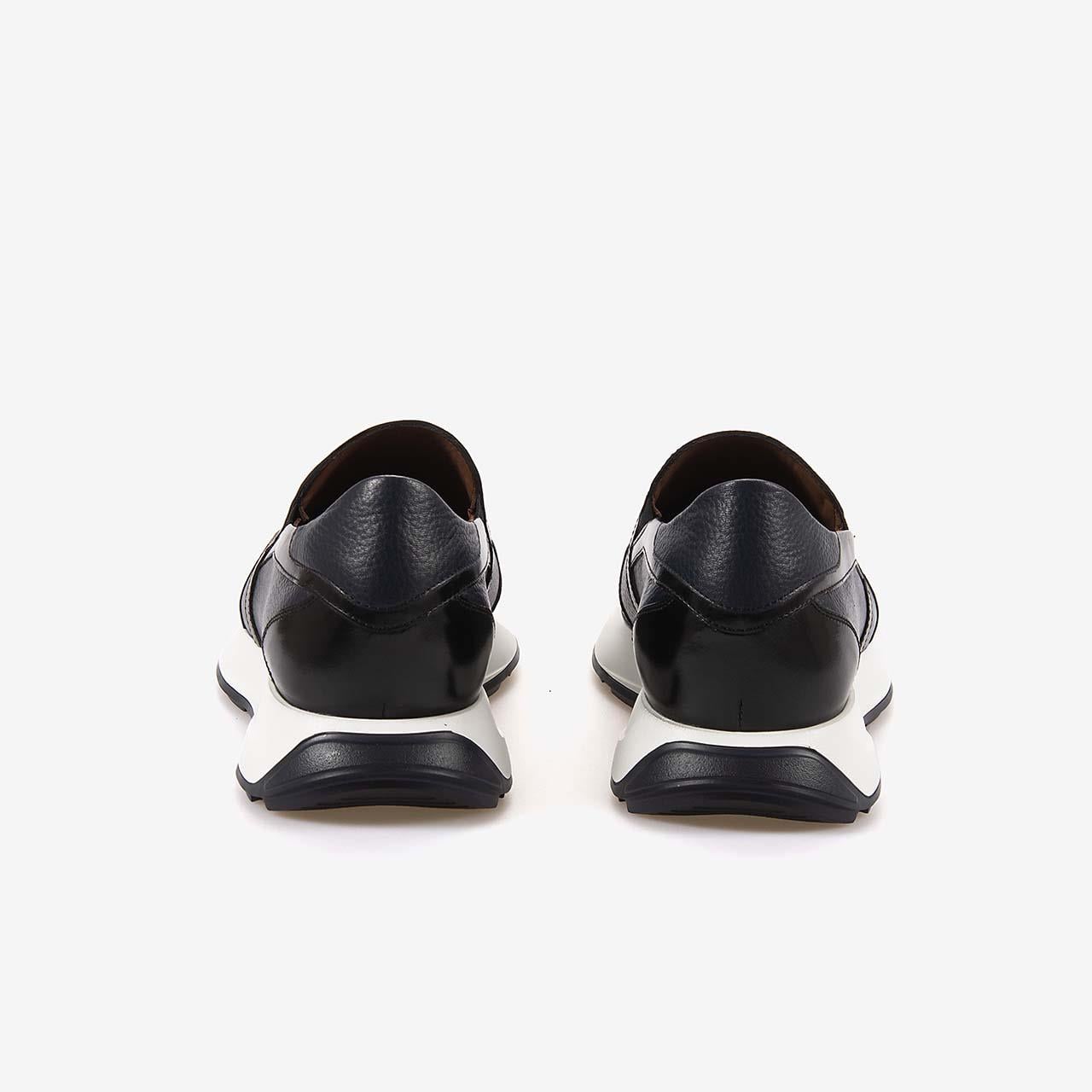Mocassini Gold Hakiki Deri Erkek Spor & Sneaker Siyah-Lacivert Ayakkabı 73702