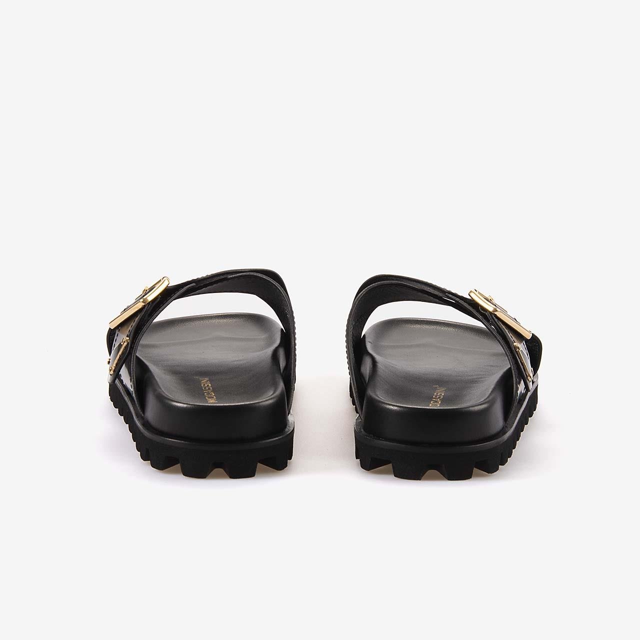 Mocassini Hakiki Deri Siyah Açma Erkek Terlik 10034-2