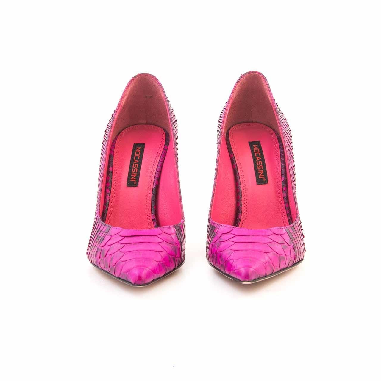 Mocassini Kadın Hakiki Deri Enjeksiyon Microlight Taban Fuşya Gece & Abiye Ayakkabı