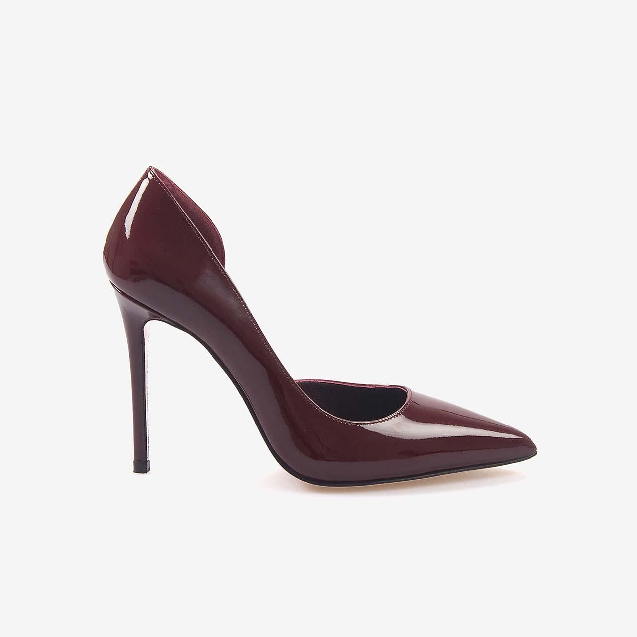 Mocassini Kadın Gece & Abiye Bordo Stiletto Ayakkabı 9039