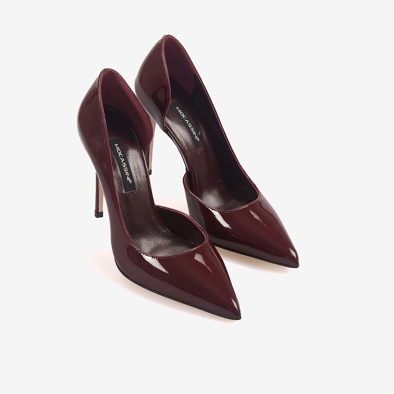 Mocassini Kadın Gece & Abiye Bordo Stiletto Ayakkabı 9039