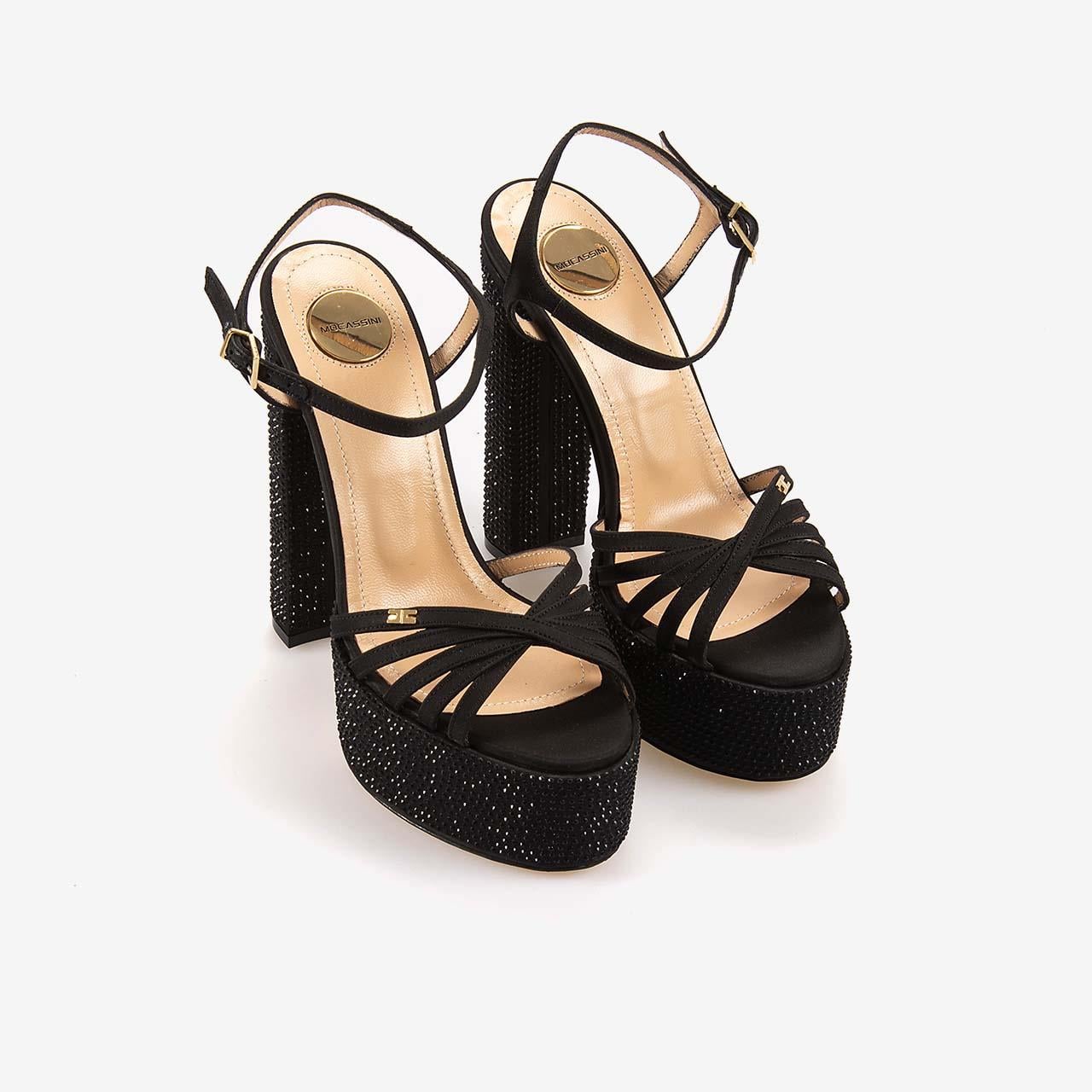 Mocassini Kadın Platform Topuklu Taşlı Gece & Abiye Ayakkabı H6681