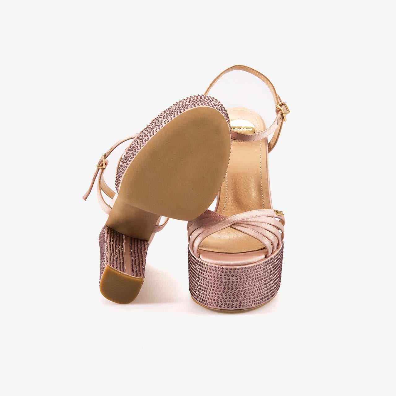 Mocassini Kadın Platform Topuklu Taşlı Gece & Abiye Ayakkabı H6681