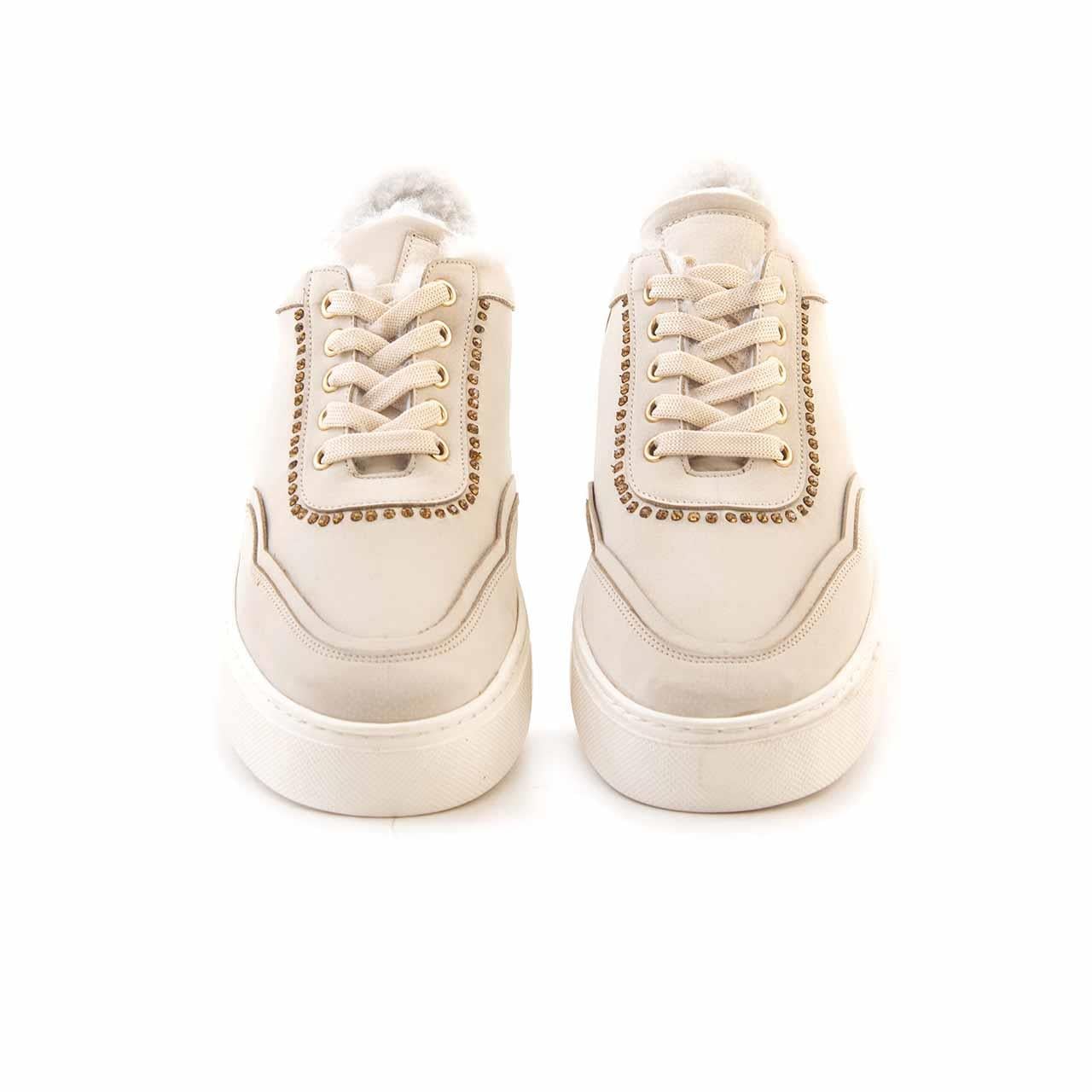 Mocassini Kadın Hakiki Deri Kauçuk Taban Bej Spor & Sneaker Ayakkabı