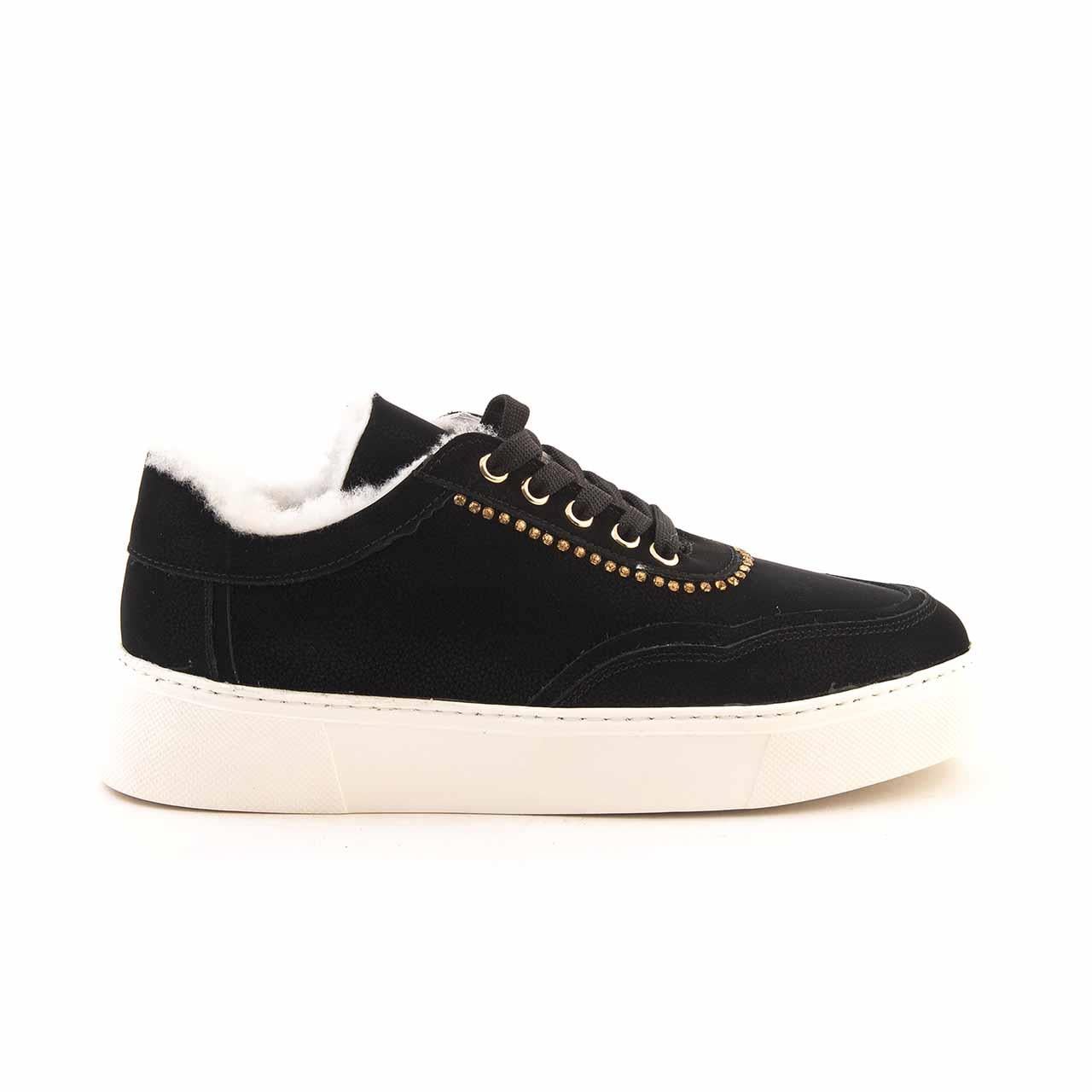 Mocassini Kadın Hakiki Deri Kauçuk Taban Siyah Spor & Sneaker Ayakkabı