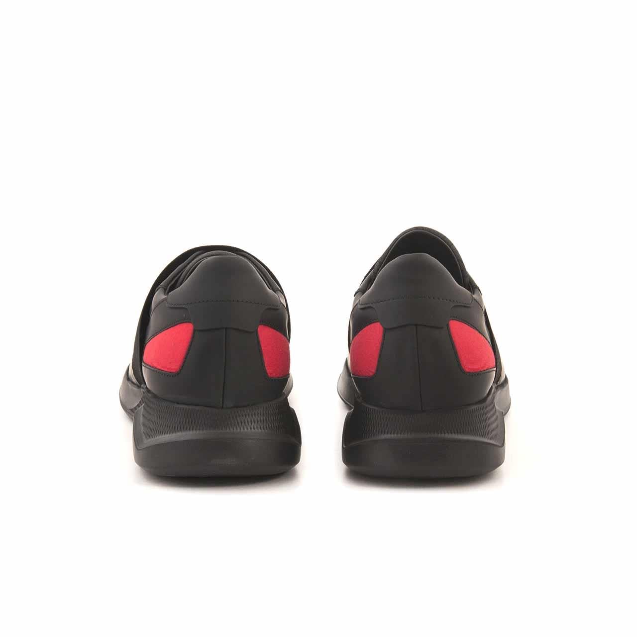 Mocassini Erkek Hakiki Deri Kauçuk Taban Siyah - Gri Spor & Sneaker Ayakkabı