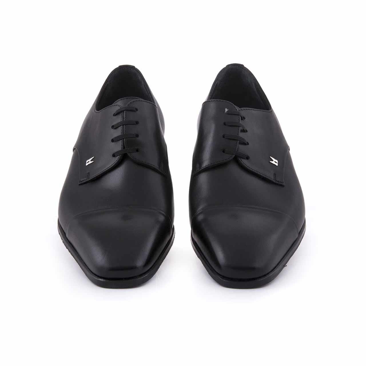 Moreschi Erkek Hakiki Deri Kösele Taban Siyah Klasik Ayakkabı