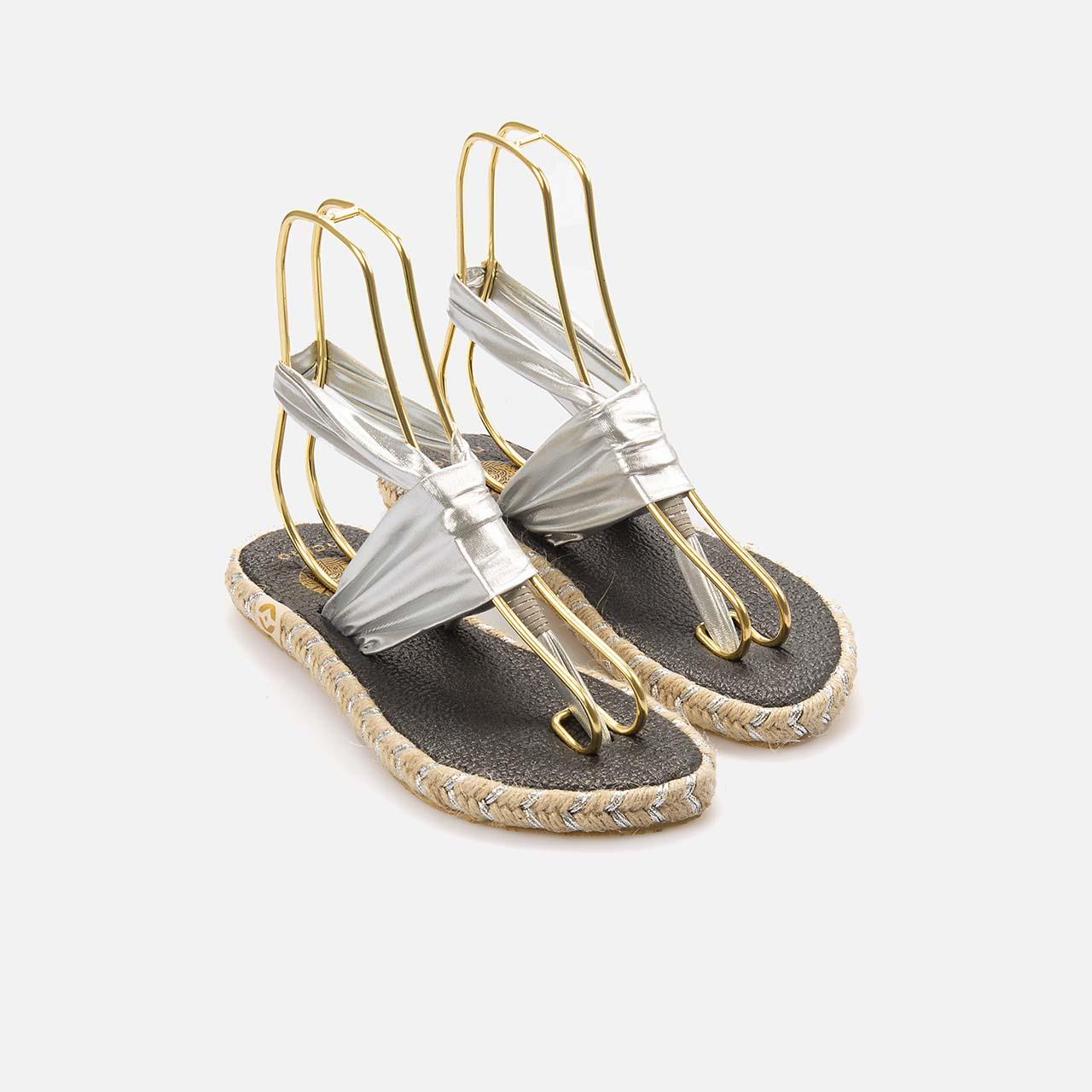 Nalho Kadın Gümüş Sandalet Terlik