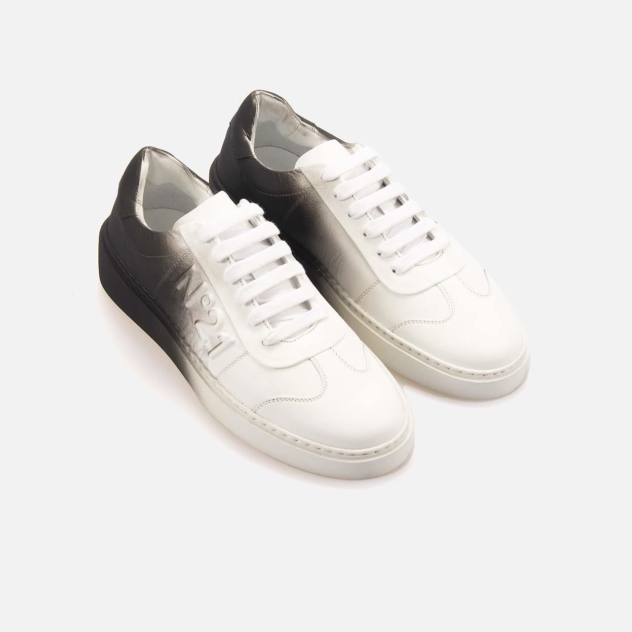 No21 Kadın Hakiki Deri Kauçuk Taban Siyah Spor & Sneaker Ayakkabı