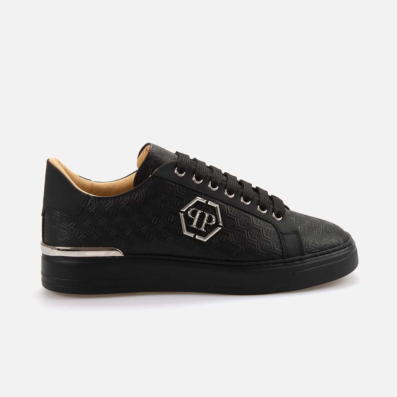 Philipp Plein Erkek Hakiki Deri Siyah Siyah Spor & Sneaker Ayakkabı