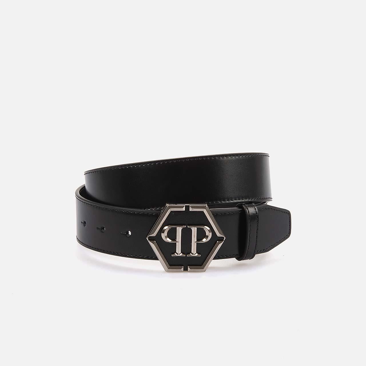 Philipp Plein Erkek Hakiki Deri Siyah Kemer 