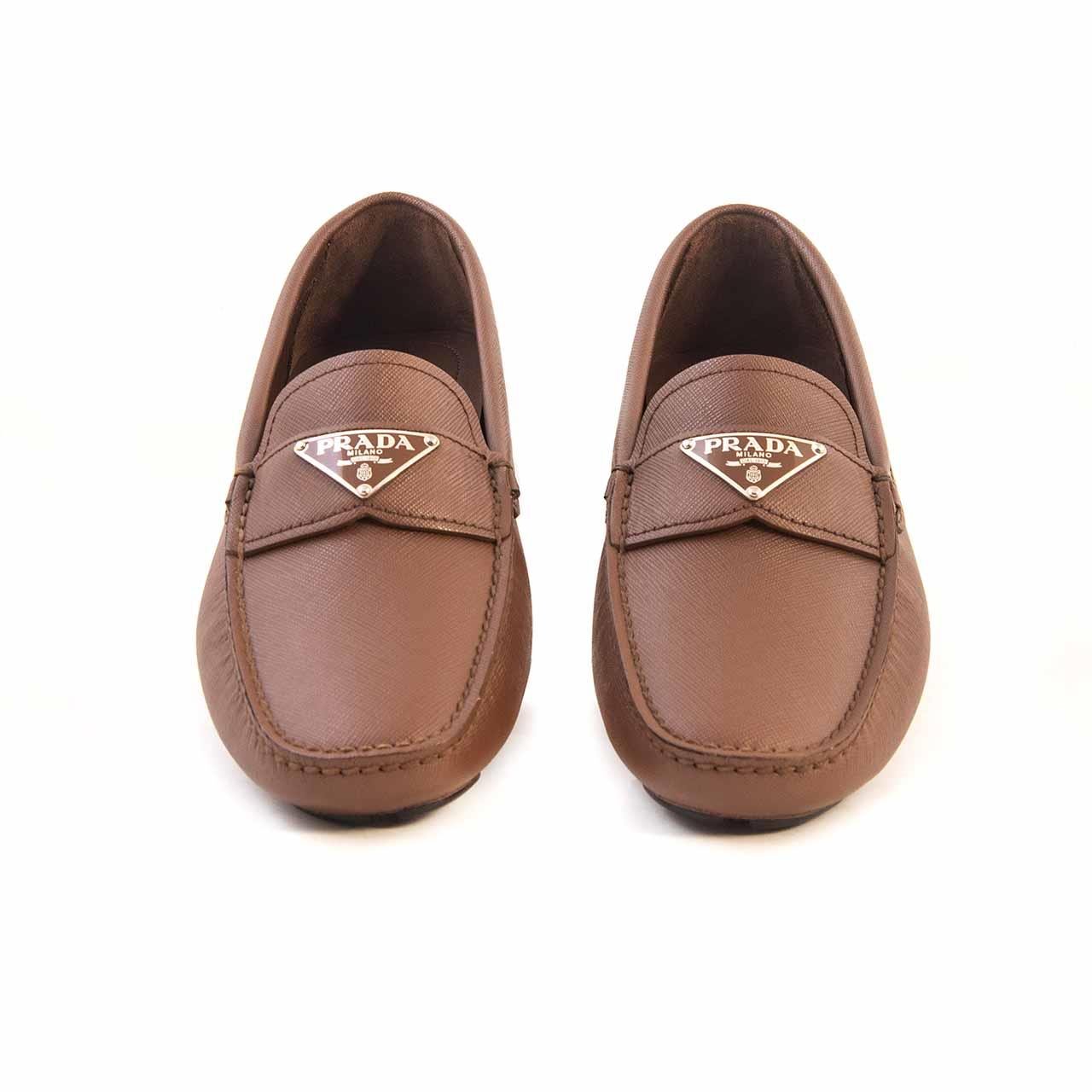 Prada Erkek Hakiki Deri Kahverengi Günlük Ayakkabı
