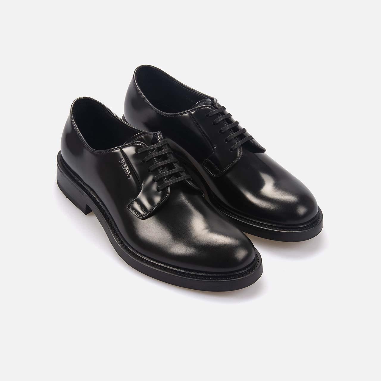 Prada Erkek Hakiki Deri Siyah Klasik Ayakkabı