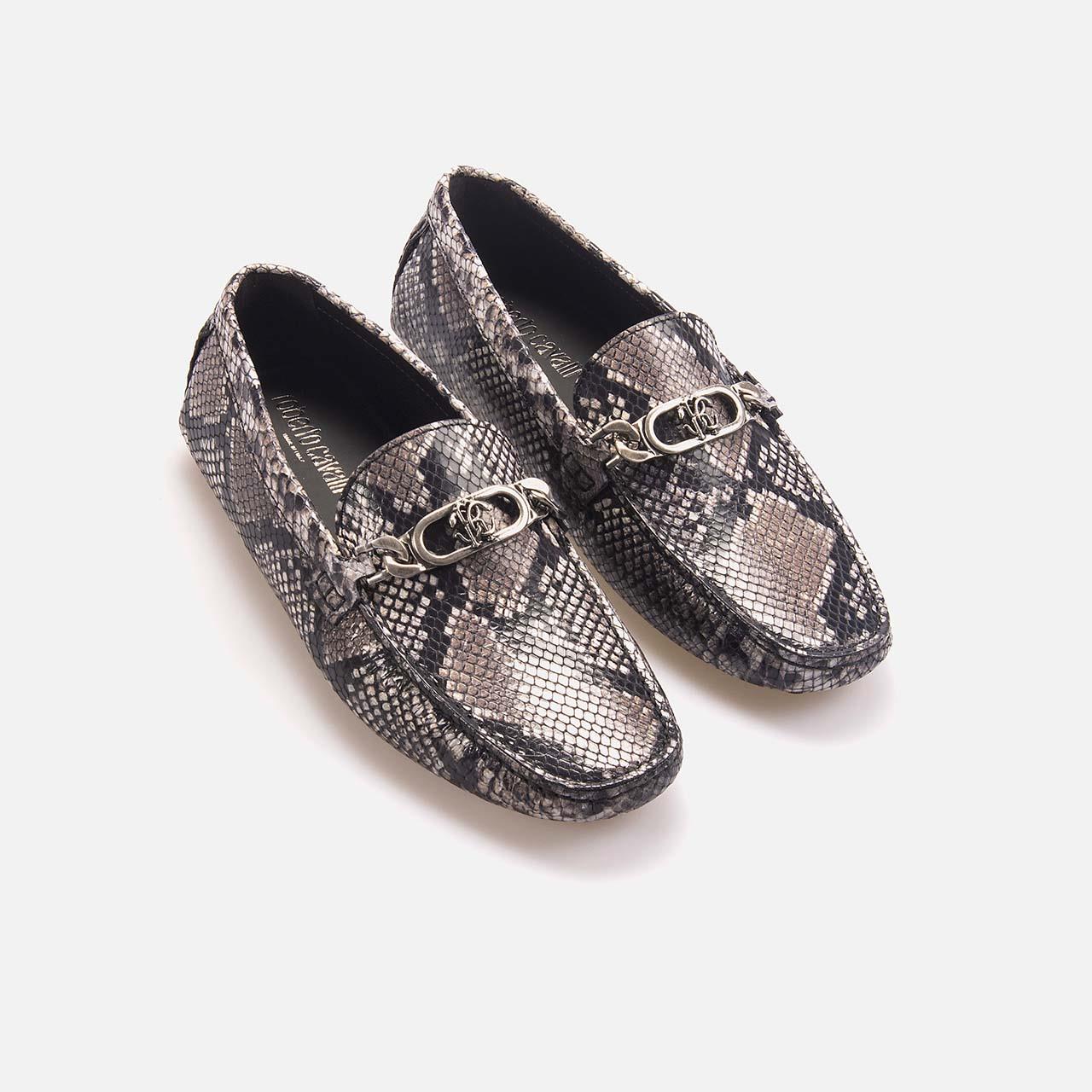 Roberto Cavalli Erkek Hakiki Deri Roccia Python Loafer Konforlu Ayakkabı