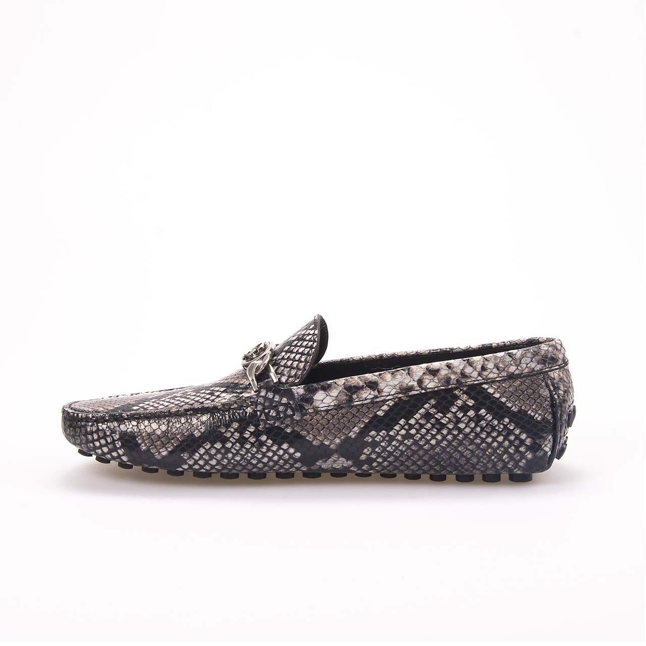 Roberto Cavalli Erkek Hakiki Deri Roccia Python Loafer Konforlu Ayakkabı